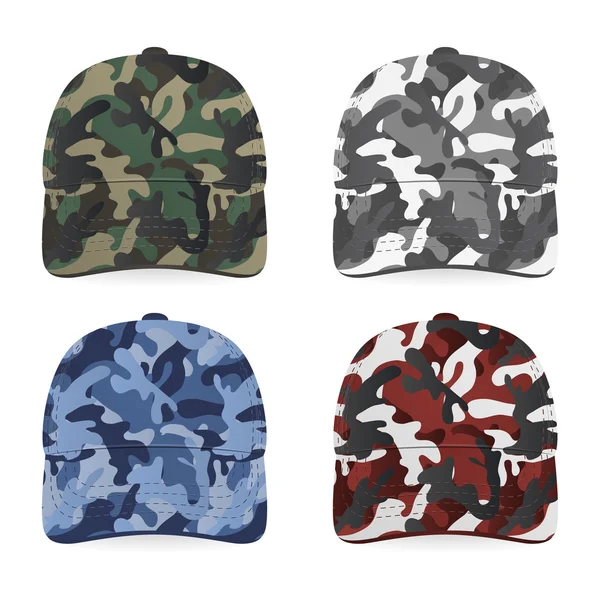 Cappelli militari — Vettoriale Stock