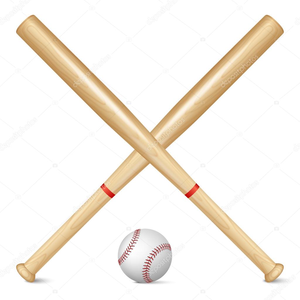 Realistic baseball bats and ball