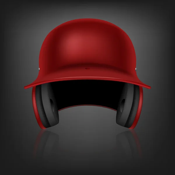Красный бейсбольный шлем. Векторный фон . — стоковый вектор