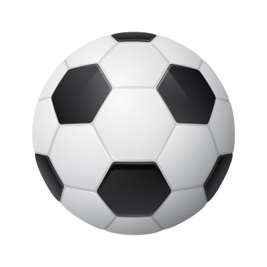 Parlak üç boyutlu futbol topu 