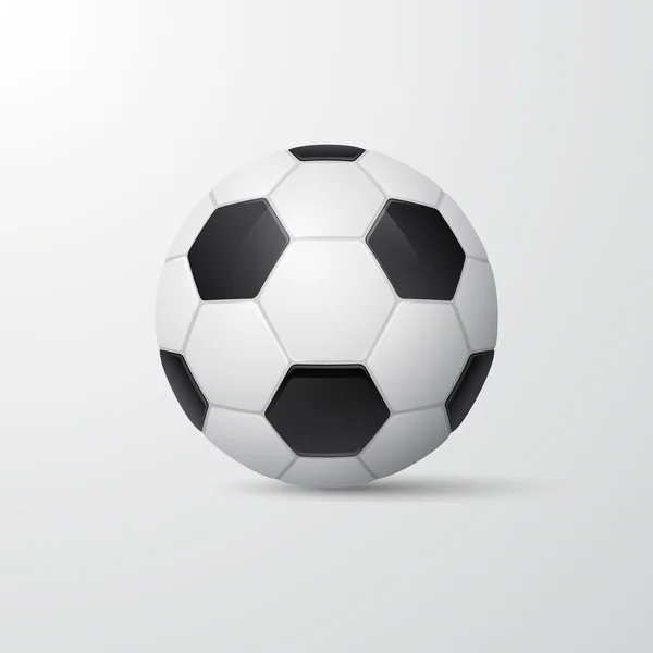 Traditional style soccer ball. Vector illustration. — Stock Vector