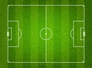 Yeşil çimen futbol sahası arka planı