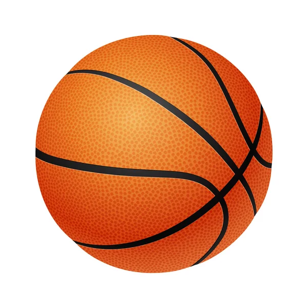 Baloncesto aislado sobre un fondo blanco — Vector de stock