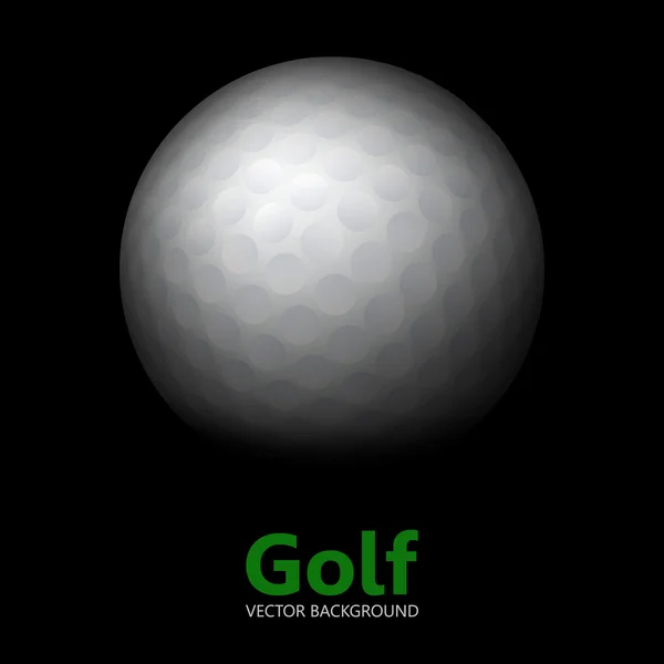 Golf - Vektor Hintergrund. Ball in der Dunkelheit. — Stockvektor