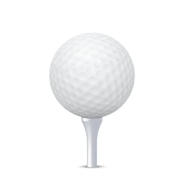 Vector bola de golfe no tee —  Vetores de Stock