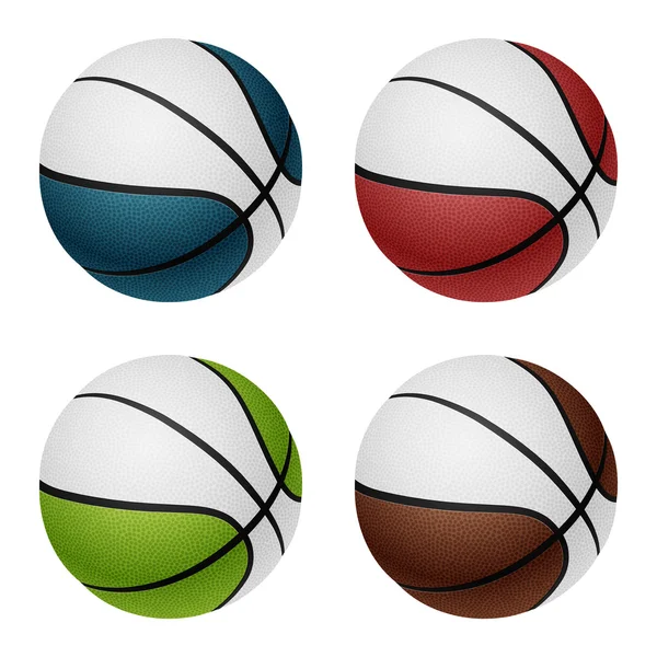 Gecombineerd basketballen — Stockvector