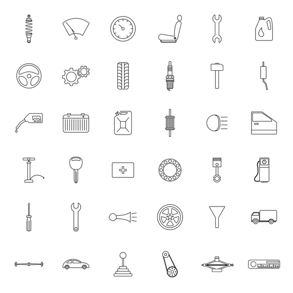 Car parts. Icons set. — Stock Vector