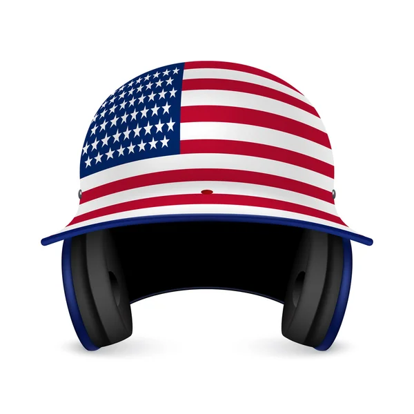 Patriotyczne baseball kask - nas Bandera — Wektor stockowy