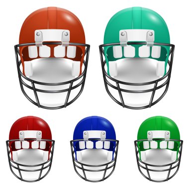 Football Helmets set clipart