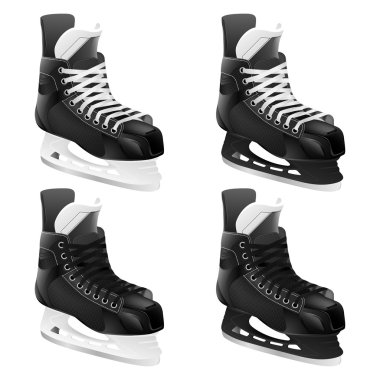 Set of vector ice hockey skates clipart