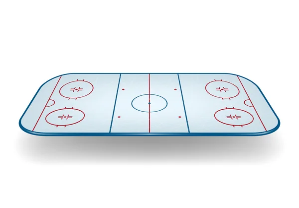 Campo de hockey sobre hielo vectorial. Aislado . — Vector de stock