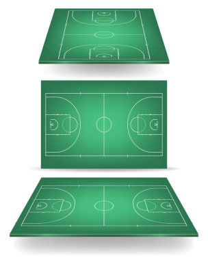 Bakış açısı ile yeşil Basketbol Sahası