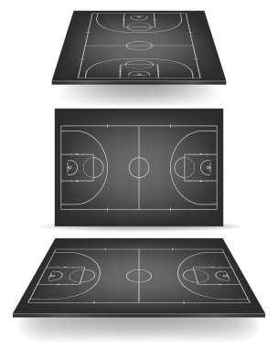 Bakış açısı ile siyah Basketbol Sahası
