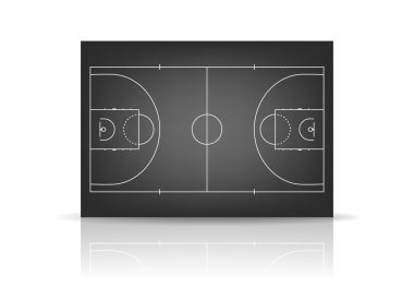 Vektör siyah Basketbol Sahası