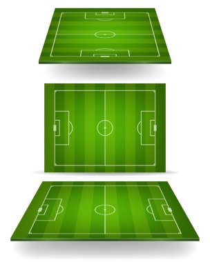 Bakış açısı ile çizgili futbol sahası