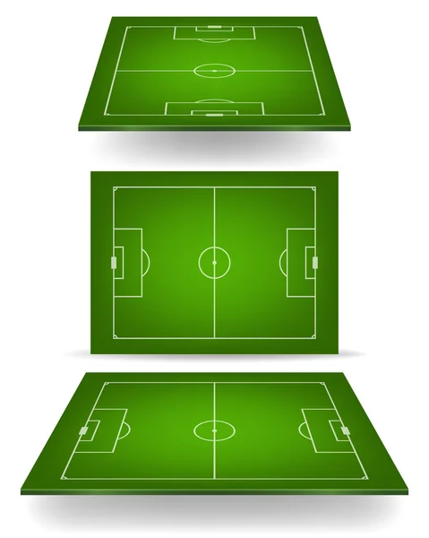 Terrain de football avec perspective — Image vectorielle