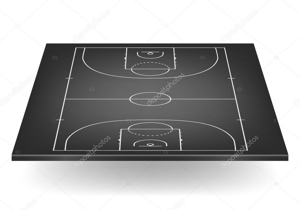 Black basketball court