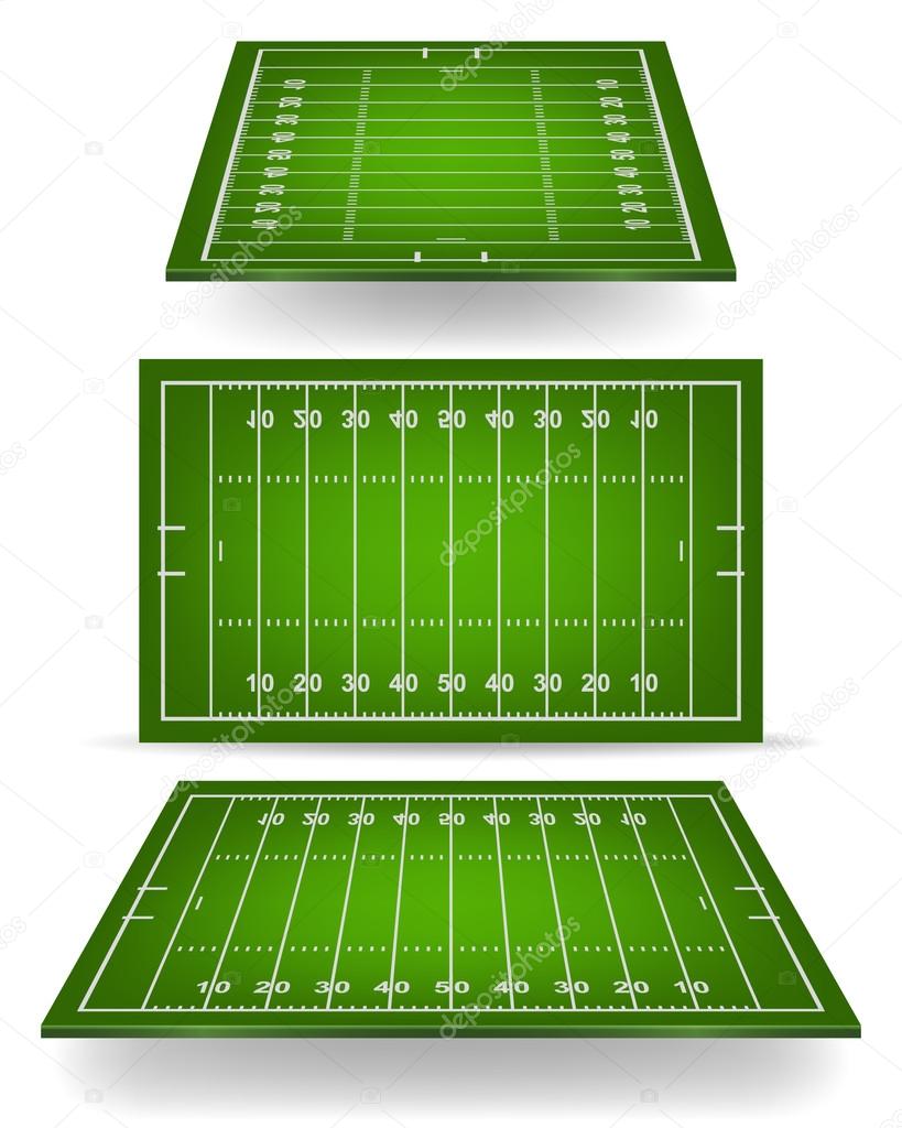 Football field with perspective