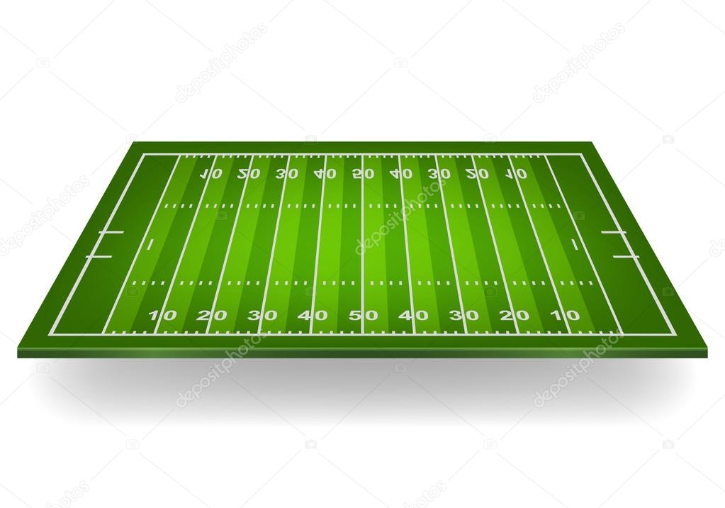 American football field. Vector illustration.