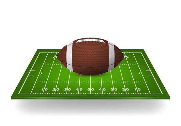 Football sur le terrain, icône vectorielle — Image vectorielle