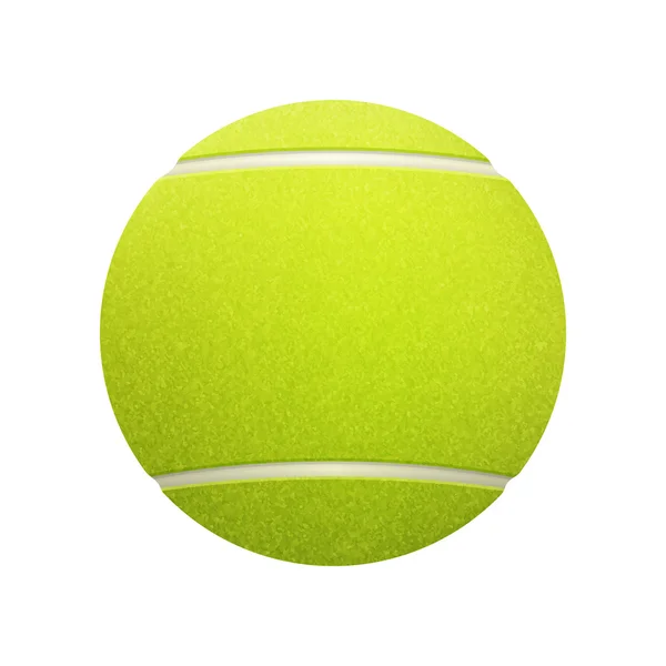 Single tennis ball isolated on white background. — Stock Vector