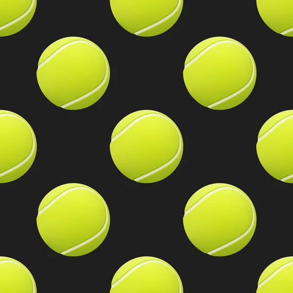 Pelotas de tenis sin costura patrón de fondo . — Archivo Imágenes Vectoriales