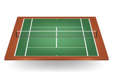 Vektör bileşimli Tenis Kortu örgü ile