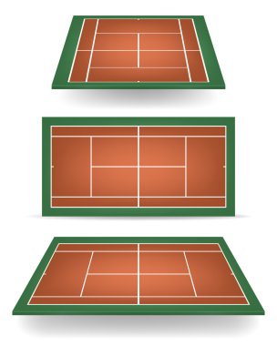 Bileşimli tenis kortları bakış açısı ile kümesi