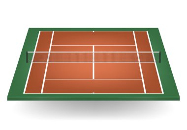 Vektör bileşimli Tenis Kortu örgü ile