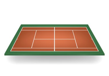 3D bileşimli Tenis Kortu vektör
