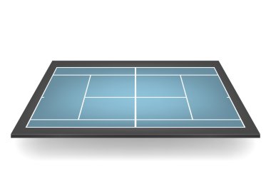 3D bileşimli Tenis Kortu vektör