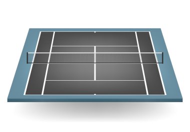 Vektör bileşimli Tenis Kortu örgü ile