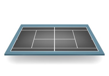 Vector 3d combinated tennis court vector