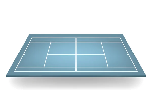 Vektorové 3d modrá tenisový kurt — Stockový vektor