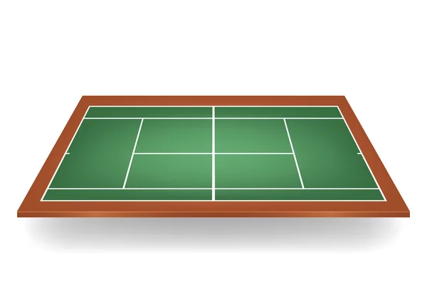 Vector 3d gecombineerd Tennisbaan — Stockvector