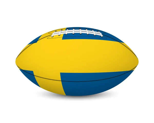 Football with flag of Sweden, isolated on white — Stock Vector