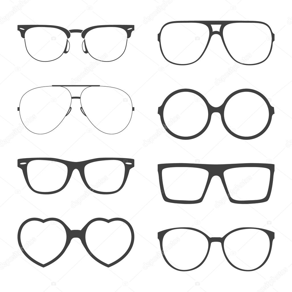 Vector set of sunglasses frames 