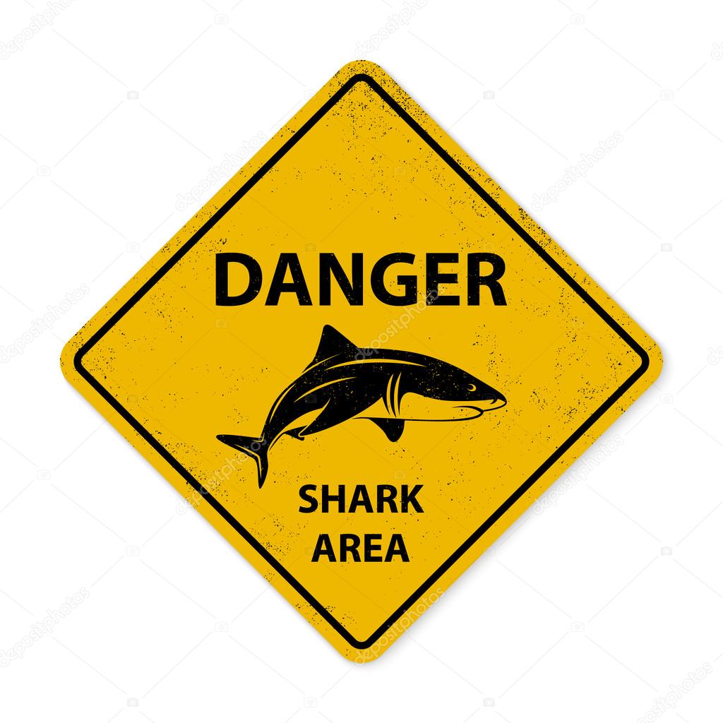 Shark sighting sign