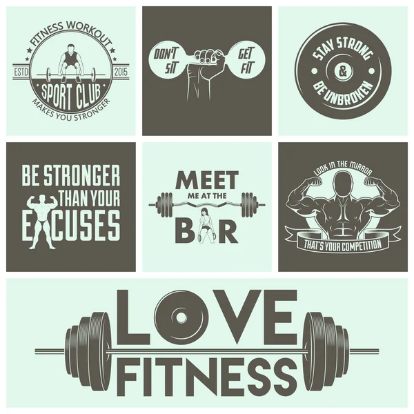 Fitness icons vector set. — Stock Vector