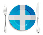 Plate with flag of Greece