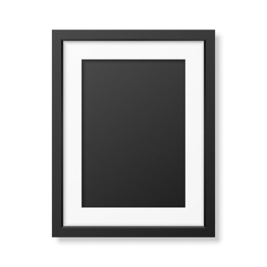 Gerçekçi siyah çerçeve A4