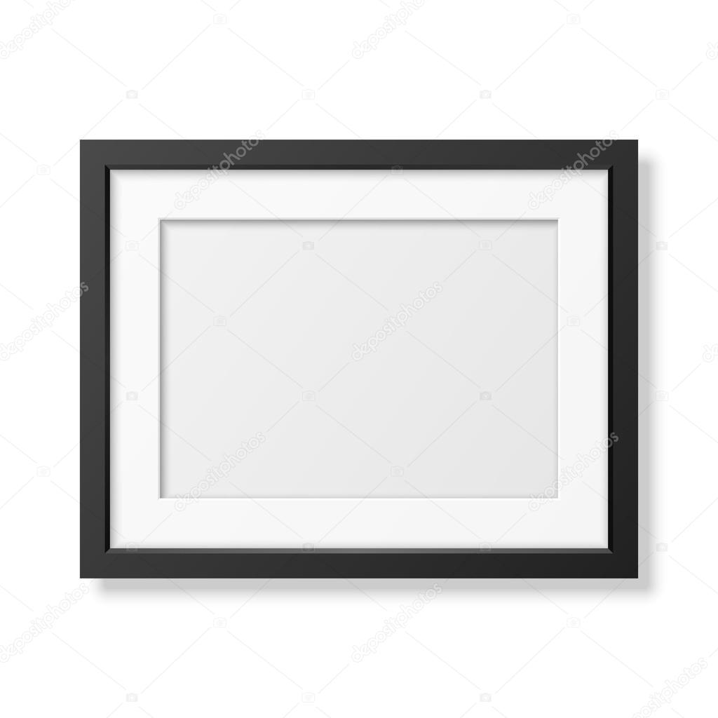 Realistic black frame A4