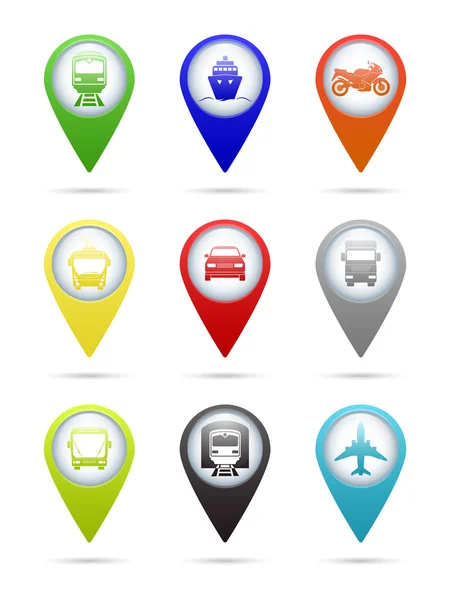 Indicadores de transporte — Vector de stock