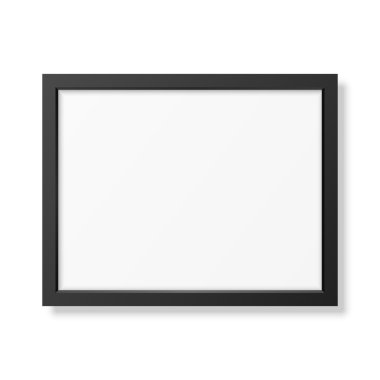 Realistic black frame A4 clipart
