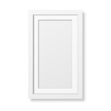 gerçekçi beyaz bir çerçeve 