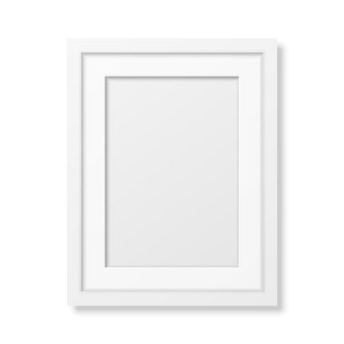 Gerçekçi beyaz çerçeve A4