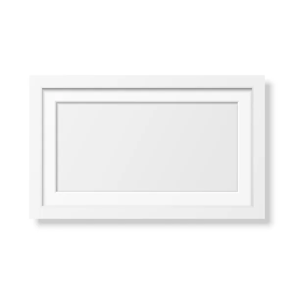 Realistic white frame — Stock Vector