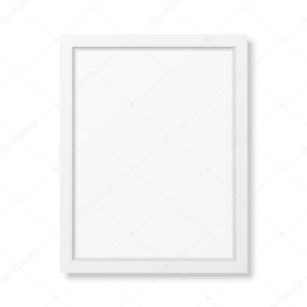 Realistic white frame A4