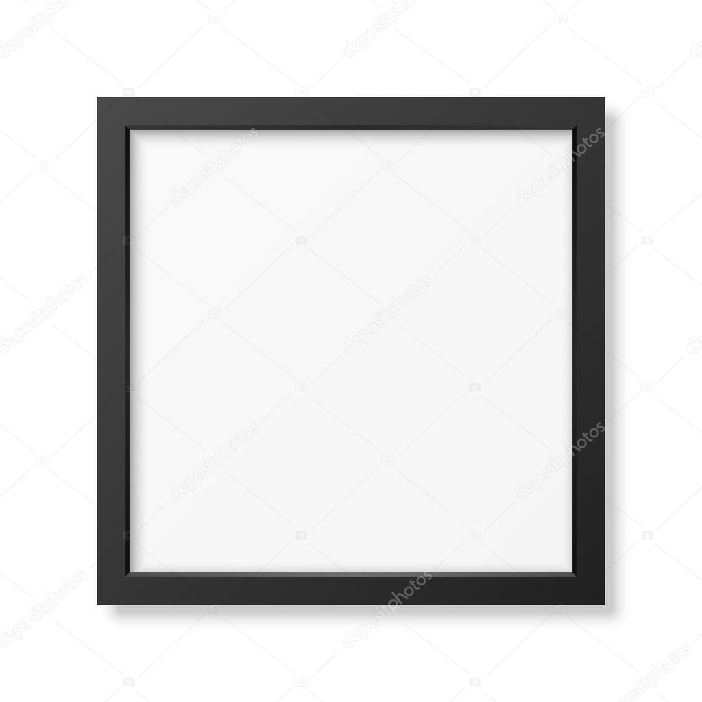 Realistic square black frame 
