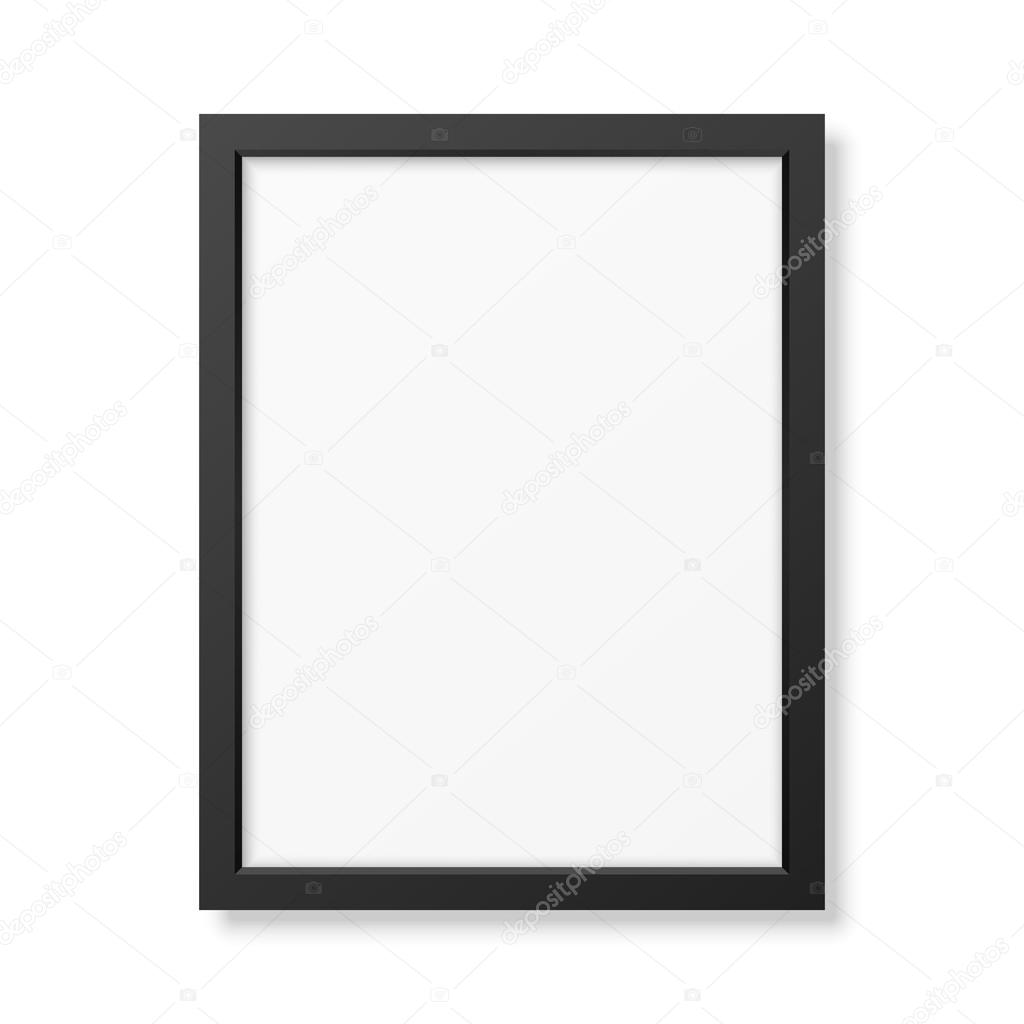 Realistic black frame A4